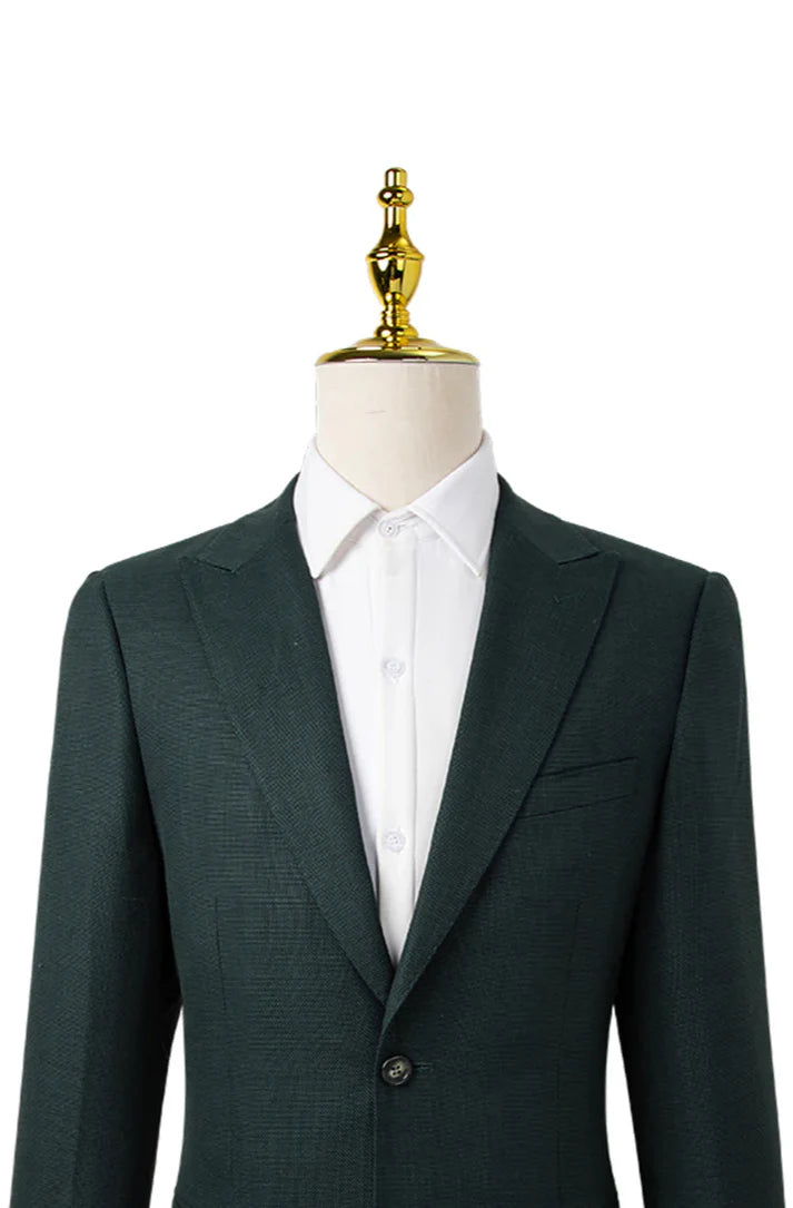 PURE | Hopweave Slim Fit Anzug – Sattes Grün