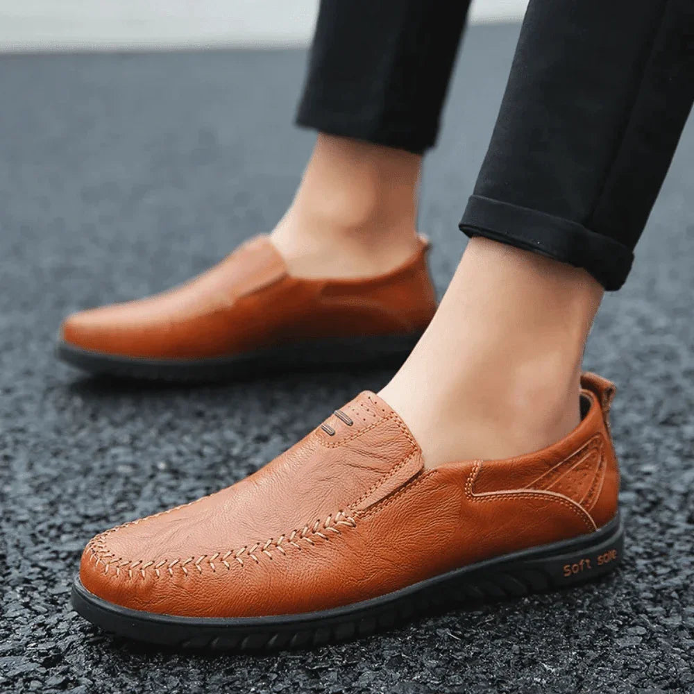 Men's Leather Moccasin Pisa - Pure - PURECLO