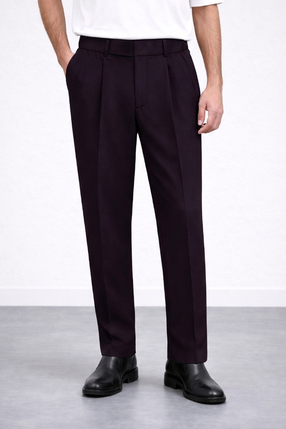 IVAR® Deep Plum Korean pants