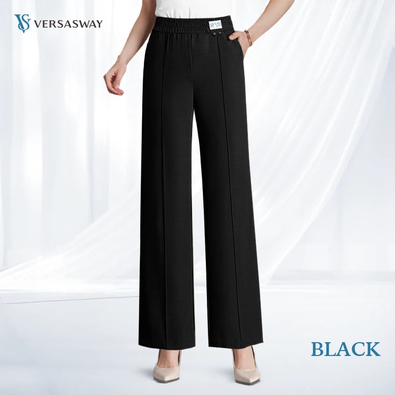 Pure&Clo – Ultraweiche, bequeme High-Rise-Hose mit elastischem Bund