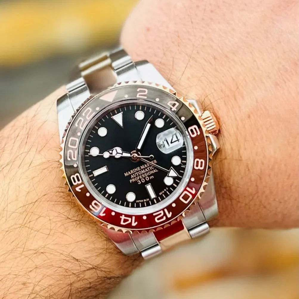 MONTRE MOD GMTEIKO | ROTBEER | OYSTER STRAP