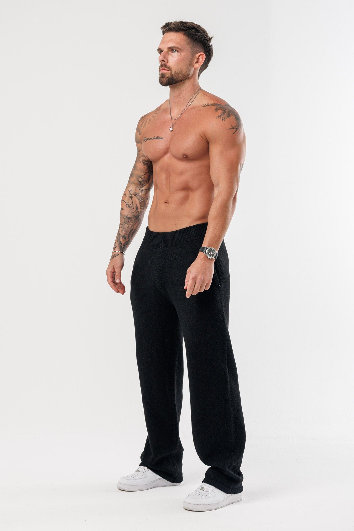 LEGEND LONDON KNITWEAR - JOGGERS KNIT JOGGER - BLACK
