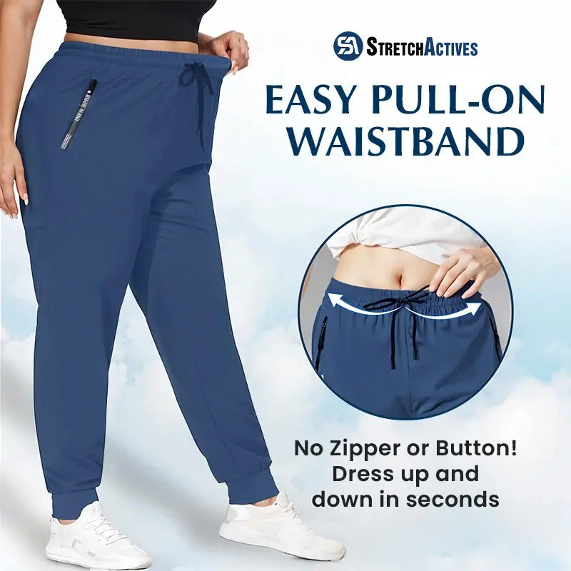 Pure&amp;Clo – Ultraweiche, bequeme High-Rise-Hose mit elastischem Bund 