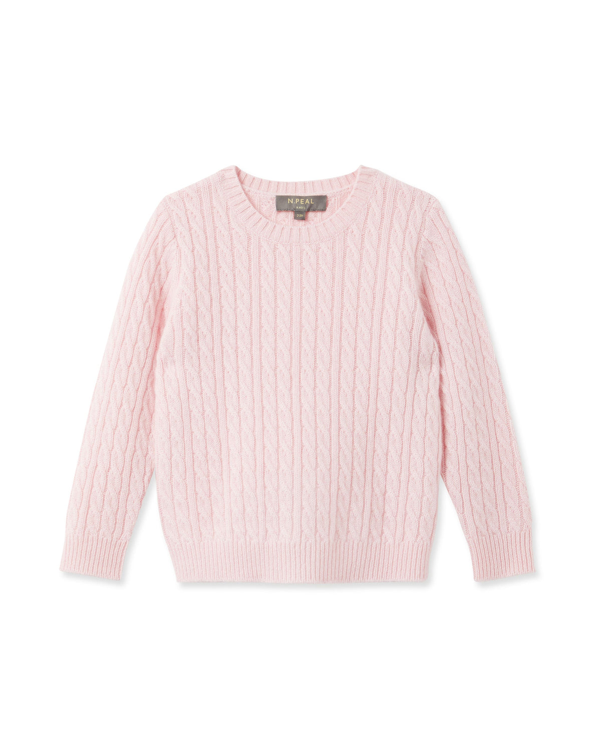 Cable Cashmere Jumper Pale Pink