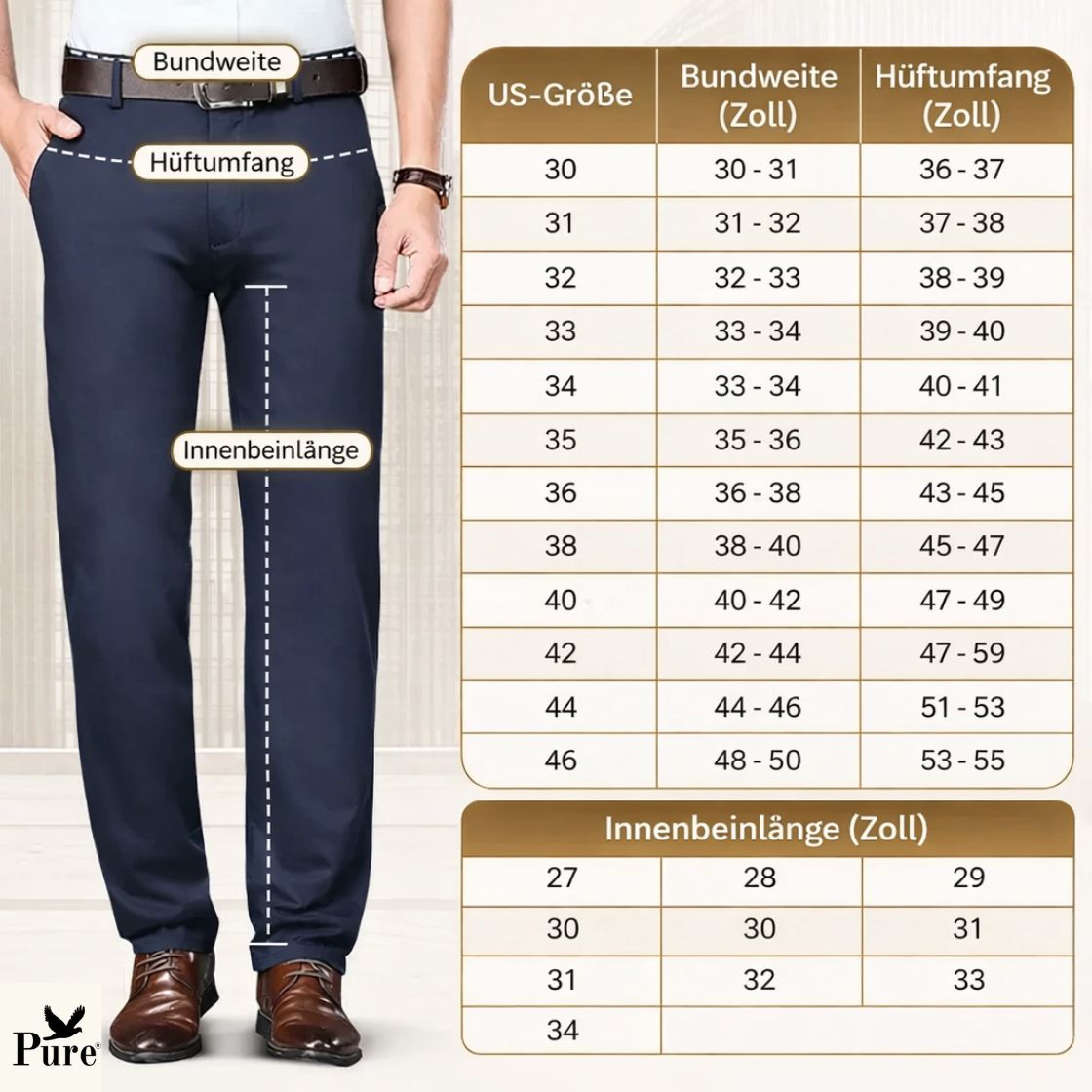 Pure TimelessFlex – Tuyau droit classique avec 4 brins extensibles 
