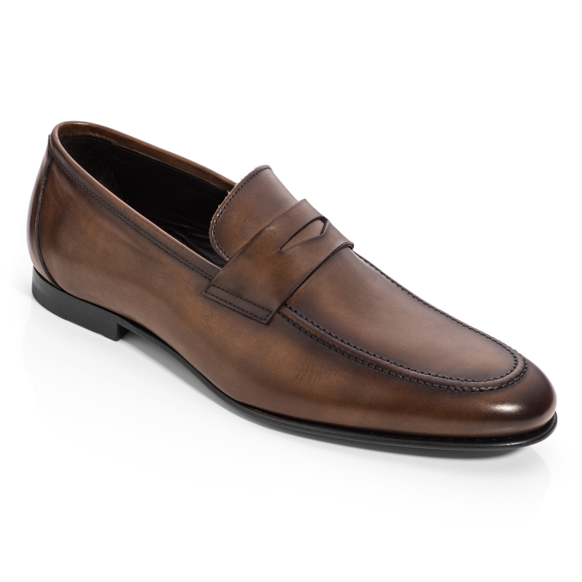 Aldrin Brown Calf Leather Penny Loafer
