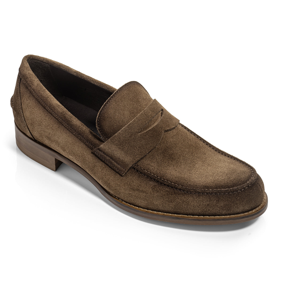 Atlantis Brown Box Suede Penny Loafer