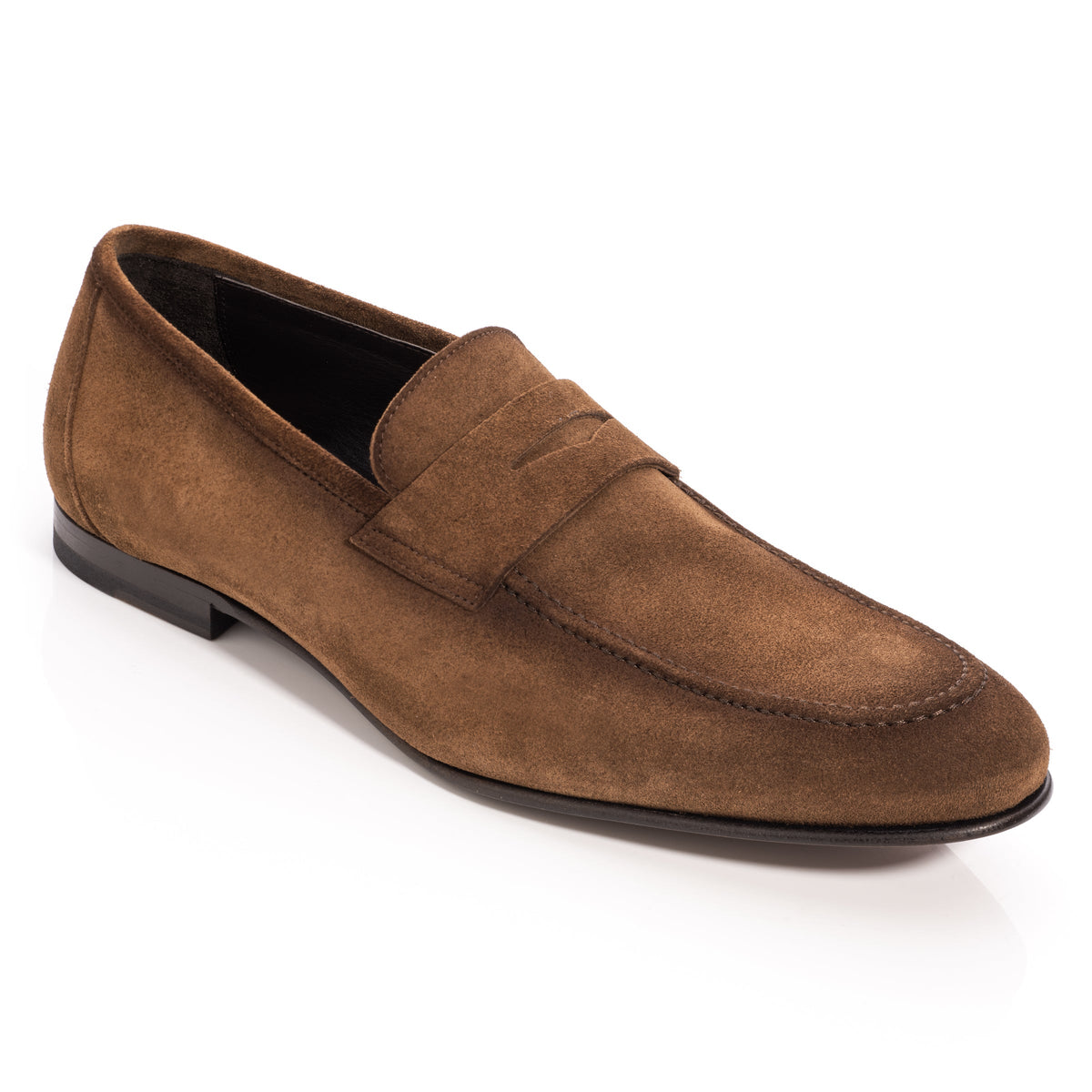 Aldrin Mid Brown Suede Penny Loafer