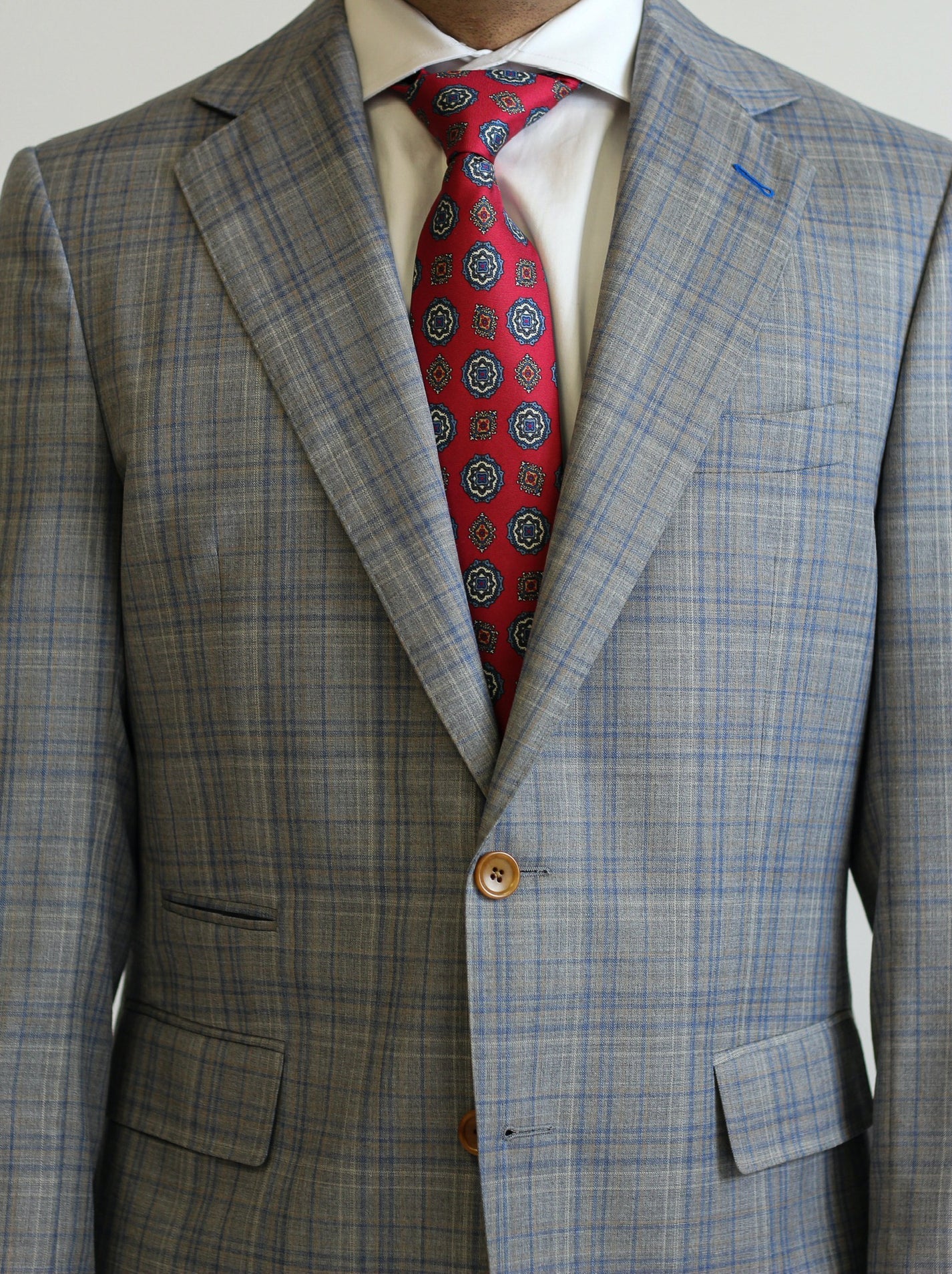 PURE | Costume à carreaux Prince de Galles Signature – Gris