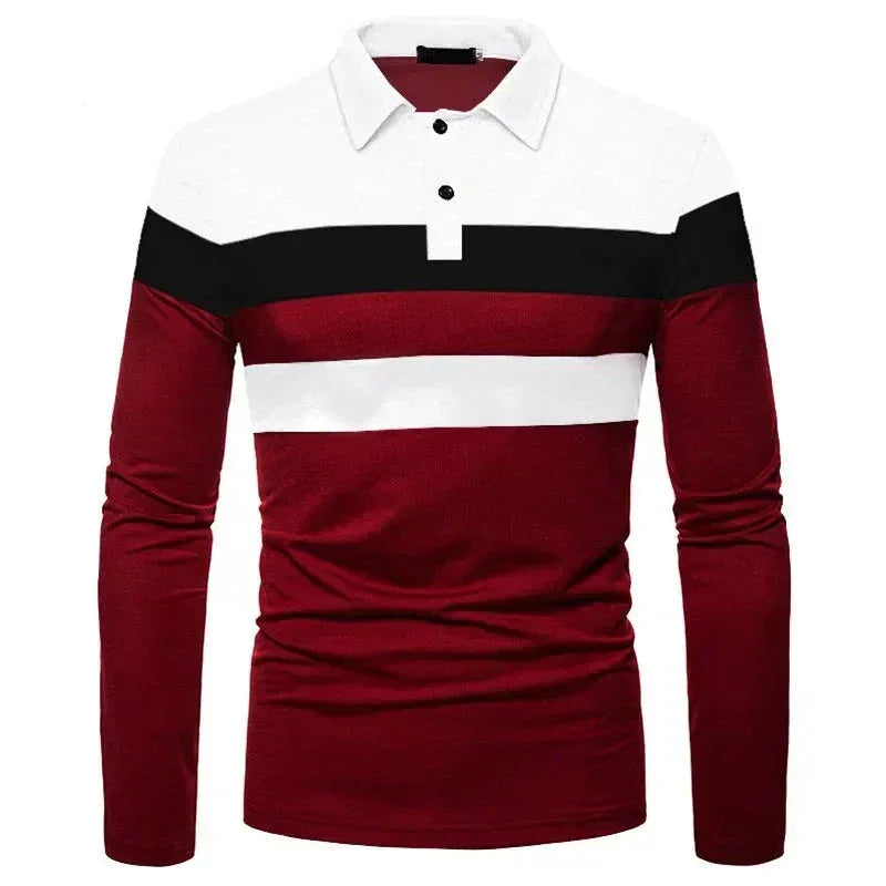 Herren-Langarm-Poloshirt Slingint - Rein