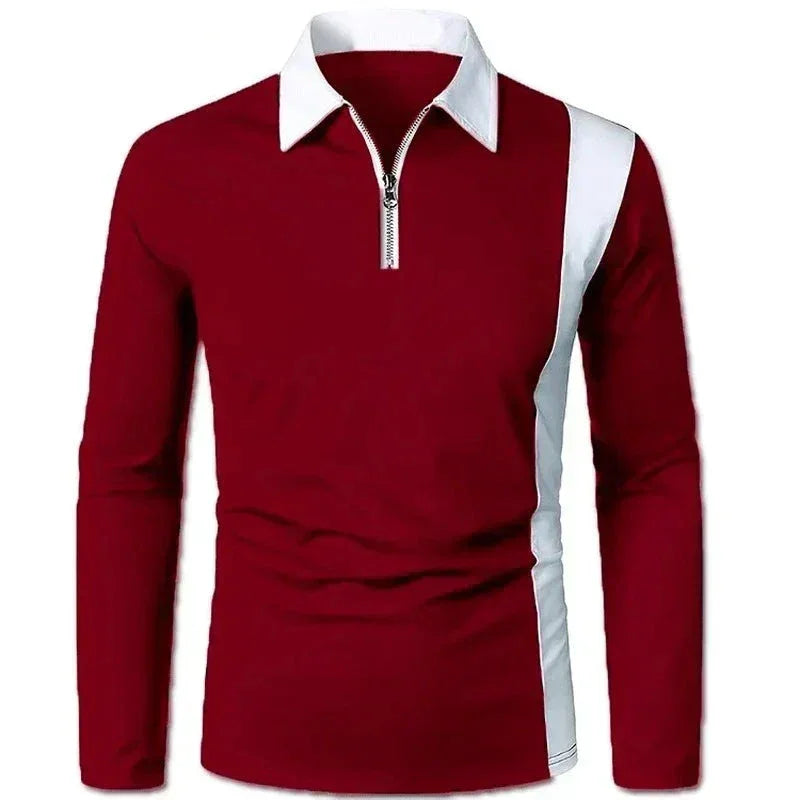 Herren-Langarm-Poloshirt Padrony - Rein