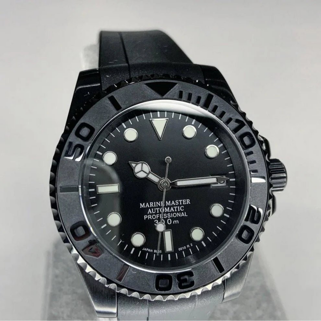WATCH MOD MARINER | FULL BLACK | SILICONE STRAP