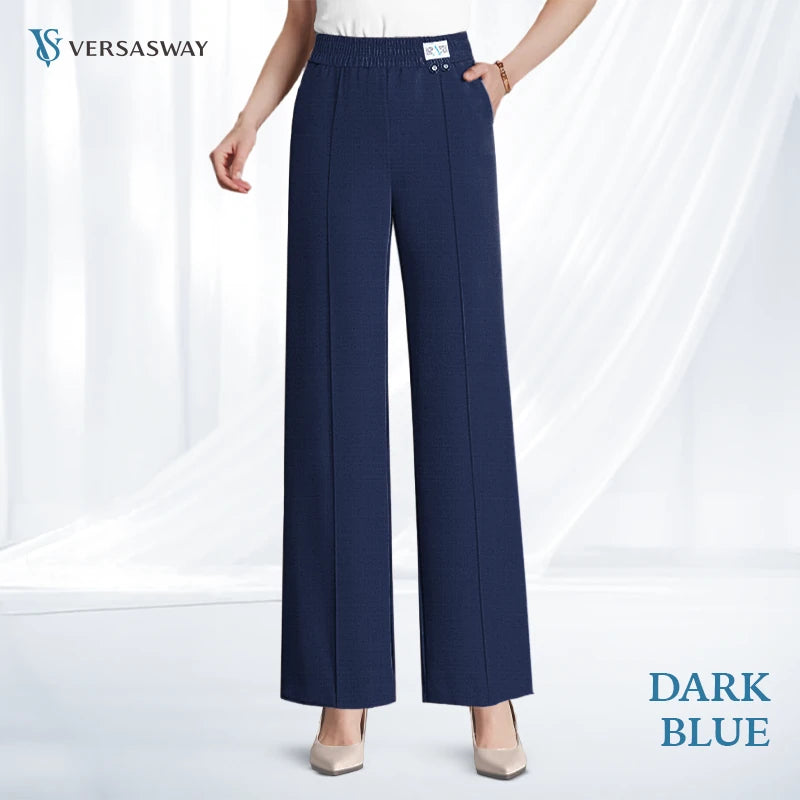 Pure&amp;Clo – Ultraweiche, bequeme High-Rise-Hose mit elastischem Bund 