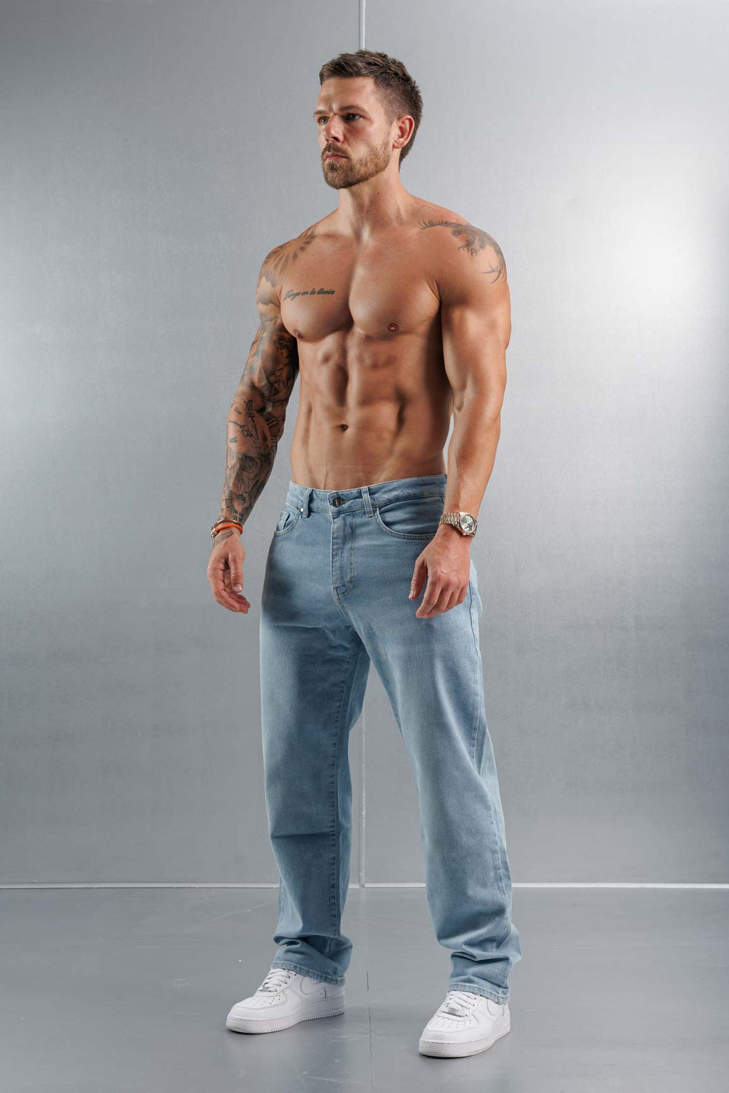 Legend London Jeans BAGGY JEANS - PALE BLUE WASH